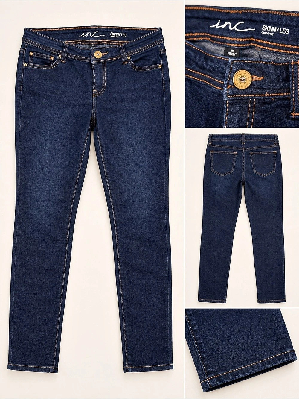 NYC Skinny Leg Skinny Cropped Jeans in Blue Like New